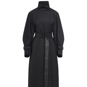 Max Mara Atelier Black Wool Coat Curvato - Size 36 IT NEW W/ TAG ✨